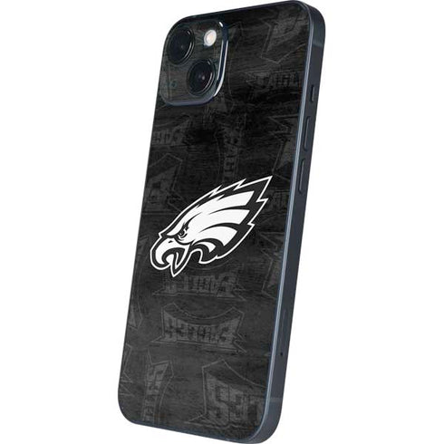 NFL Philadelphia Eagles Black & White iPhone 15 Skin