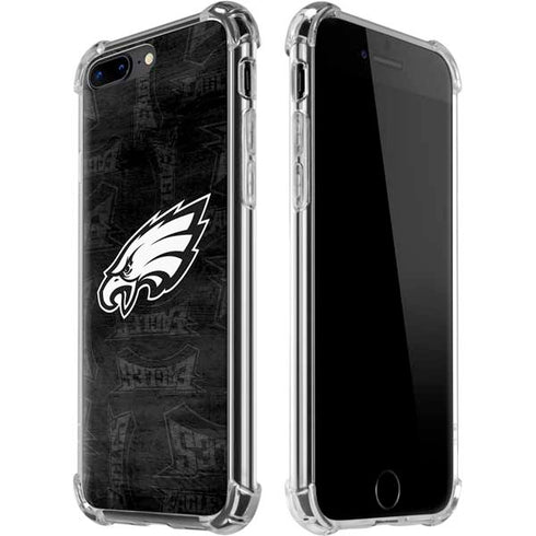 NFL Philadelphia Eagles Black & White iPhone 7/8 Plus Clear Case