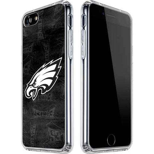 NFL Philadelphia Eagles Black & White iPhone SE (2nd & 3rd Gen) Clear Case