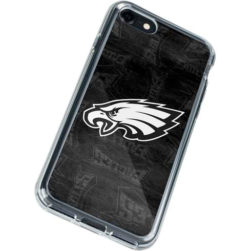 NFL Philadelphia Eagles Black & White iPhone SE (2nd & 3rd Gen) Clear Case