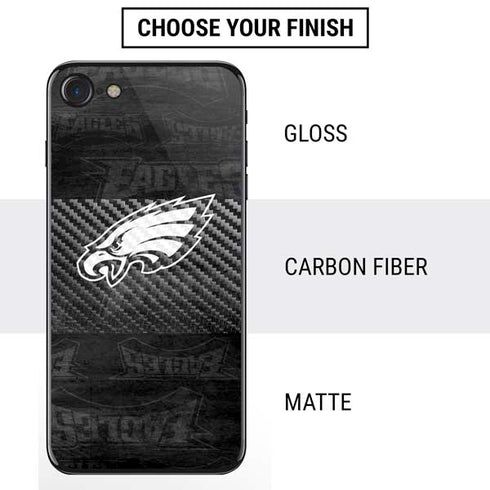 NFL Philadelphia Eagles Black & White iPhone SE (2nd & 3rd Gen) Skin