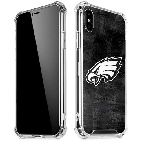 NFL Philadelphia Eagles Black & White iPhone X/XS Clear Case