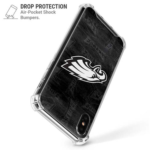 NFL Philadelphia Eagles Black & White iPhone X/XS Clear Case