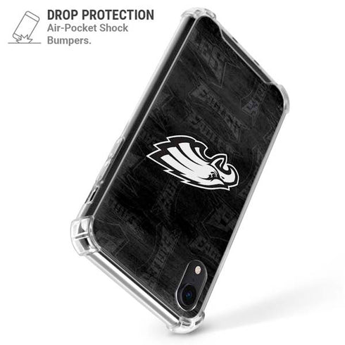 NFL Philadelphia Eagles Black & White iPhone XR Clear Case