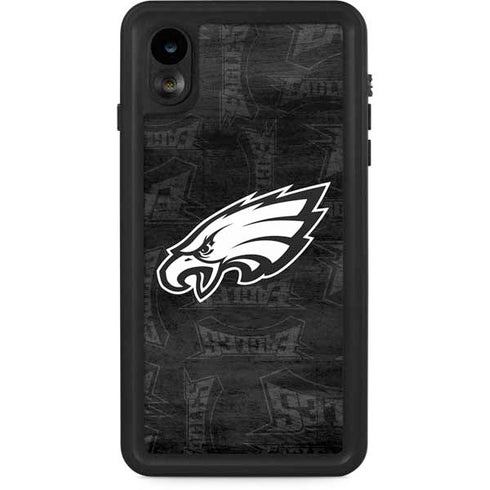 NFL Philadelphia Eagles Black & White iPhone XR Waterproof Case