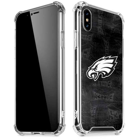 NFL Philadelphia Eagles Black & White iPhone XS Max Clear Case