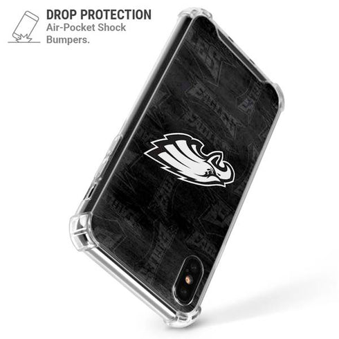 NFL Philadelphia Eagles Black & White iPhone XS Max Clear Case
