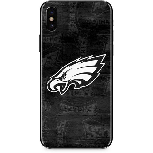 NFL Philadelphia Eagles Black & White iPhone XS Skin