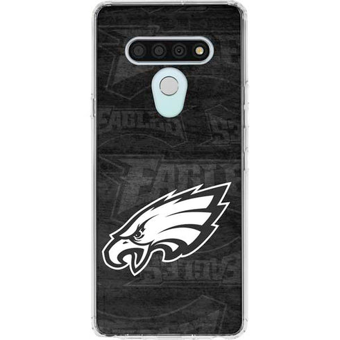NFL Philadelphia Eagles Black & White LG Stylo 6 Clear Case
