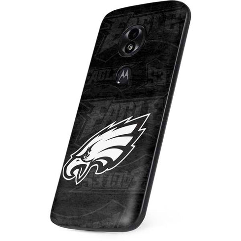NFL Philadelphia Eagles Black & White Moto E5 Play Skin