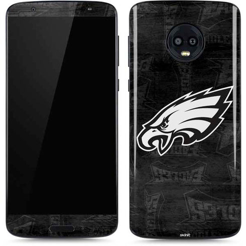 NFL Philadelphia Eagles Black & White Moto G6 Skin