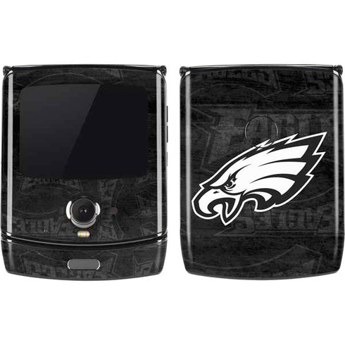 NFL Philadelphia Eagles Black & White Motorola RAZR Skin