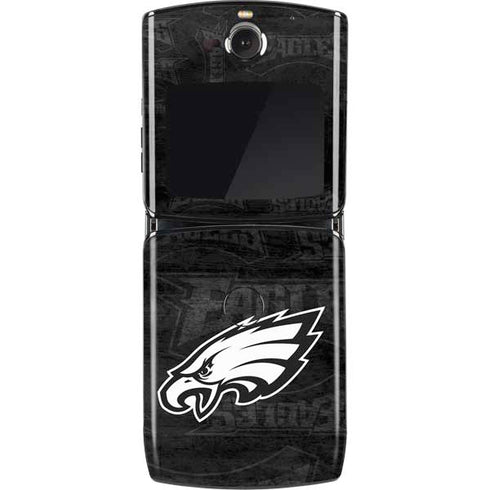 NFL Philadelphia Eagles Black & White Motorola RAZR Skin