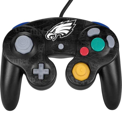 NFL Philadelphia Eagles Black & White Nintendo GameCube Controller Skin
