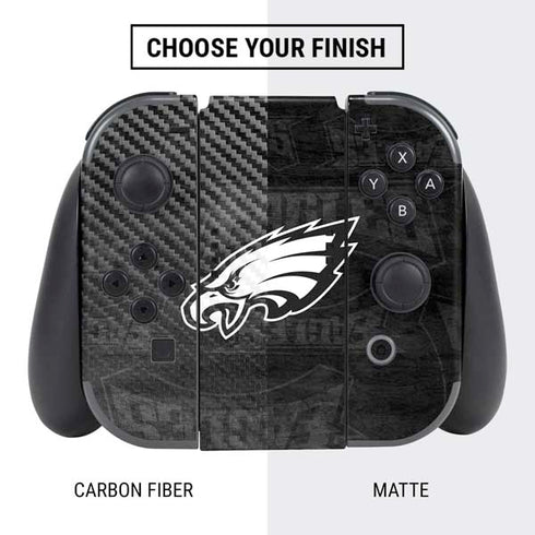 NFL Philadelphia Eagles Black & White Nintendo Switch Bundle Skin