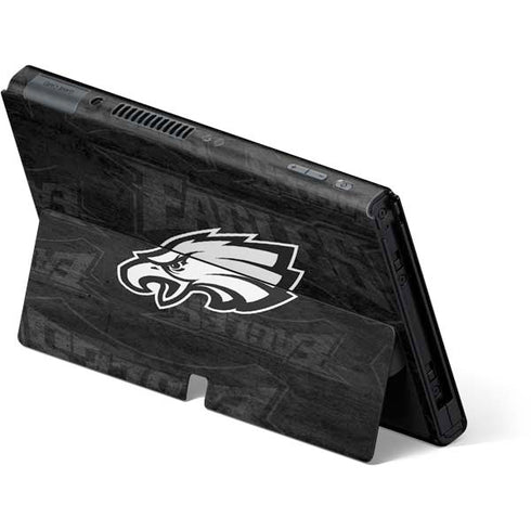 NFL Philadelphia Eagles Black & White Nintendo Switch OLED (2021) Skin