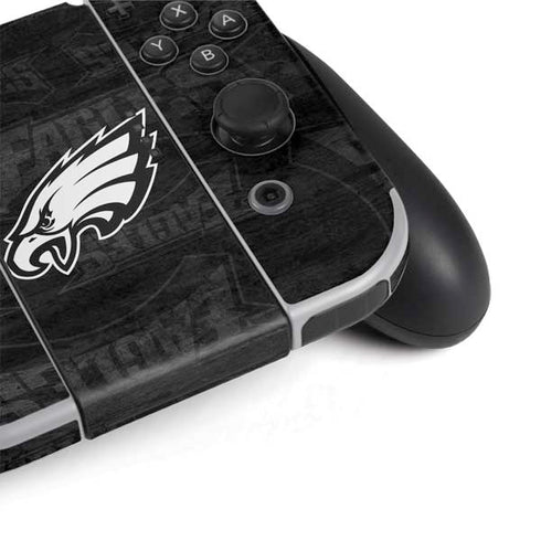 NFL Philadelphia Eagles Black & White Nintendo Switch OLED (2021) Skin