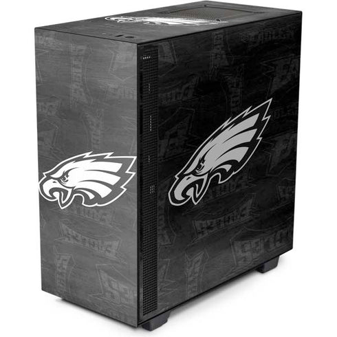 NFL Philadelphia Eagles Black & White NZXT H510 Compact ATX Mid-Tower Case Skin