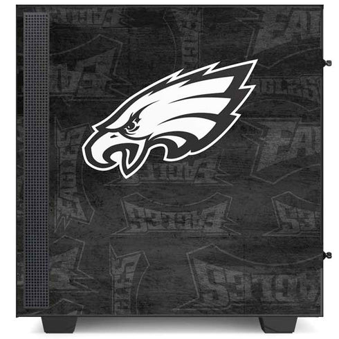 NFL Philadelphia Eagles Black & White NZXT H510 Compact ATX Mid-Tower Case Skin