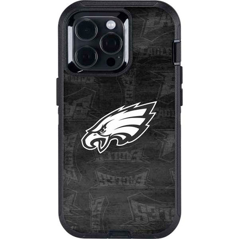 NFL Philadelphia Eagles Black & White Otterbox Defender iPhone Skin