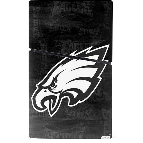 NFL Philadelphia Eagles Black & White PS5 Slim Digital Edition Console Skin