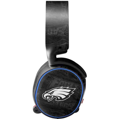 NFL Philadelphia Eagles Black & White SteelSeries Arctis 5 Skin