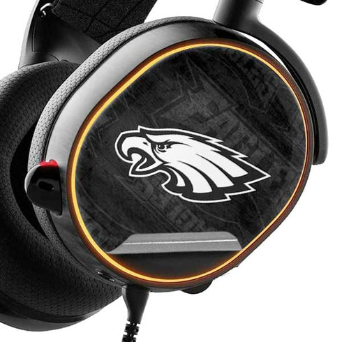 NFL Philadelphia Eagles Black & White SteelSeries Arctis 5 Skin