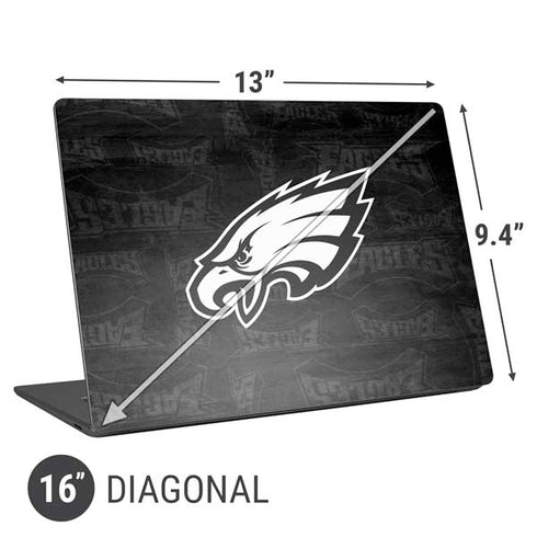 NFL Philadelphia Eagles Black & White Universal Laptop 16in (13 x 9.4in) Skin