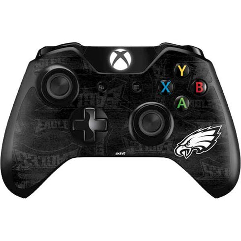 NFL Philadelphia Eagles Black & White Xbox One Controller Skin