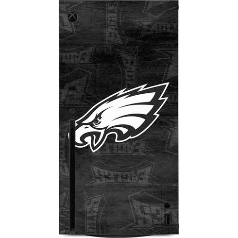 NFL Philadelphia Eagles Black & White Xbox Series X Console Skin