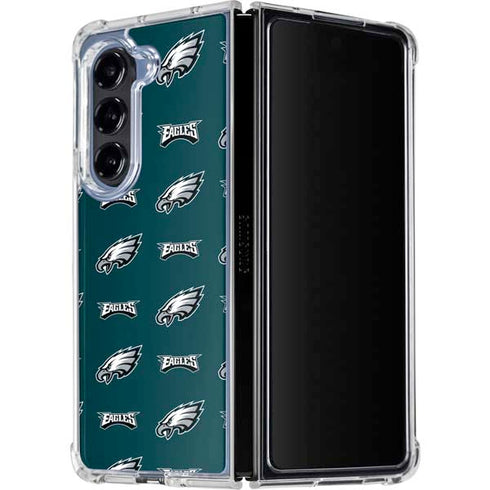 NFL Philadelphia Eagles Blitz Series Galaxy Z Fold5 5G Clear Case
