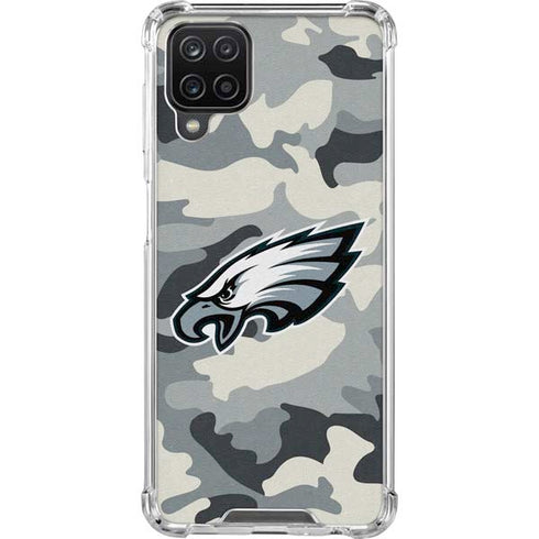 NFL Philadelphia Eagles Camo Galaxy A12 Clear Case