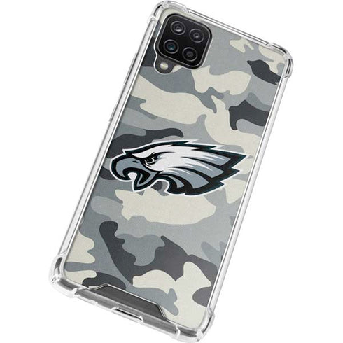 NFL Philadelphia Eagles Camo Galaxy A12 Clear Case