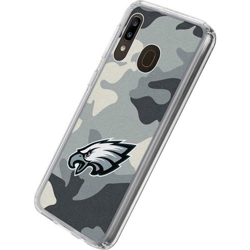 NFL Philadelphia Eagles Camo Galaxy A20 Clear Case