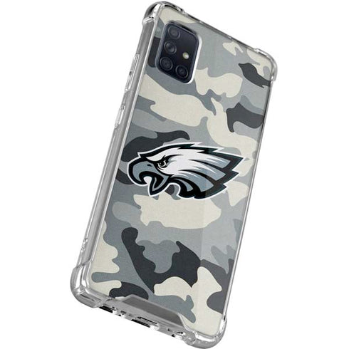 NFL Philadelphia Eagles Camo Galaxy A71 5G Clear Case