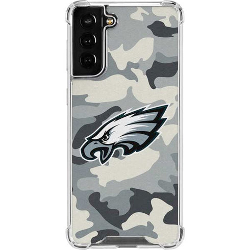 NFL Philadelphia Eagles Camo Galaxy S21 FE Clear Case