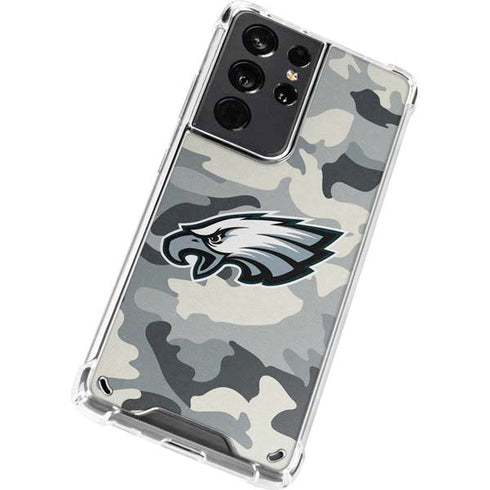 NFL Philadelphia Eagles Camo Galaxy S21 Ultra 5G Clear Case
