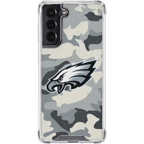 NFL Philadelphia Eagles Camo Galaxy S22 Clear Case