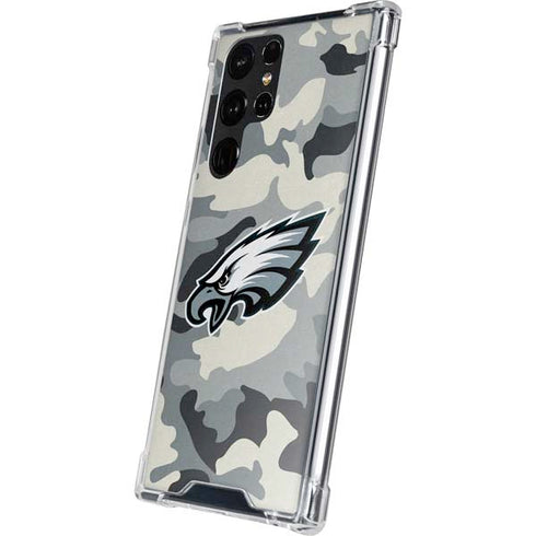 NFL Philadelphia Eagles Camo Galaxy S22 Ultra Clear Case
