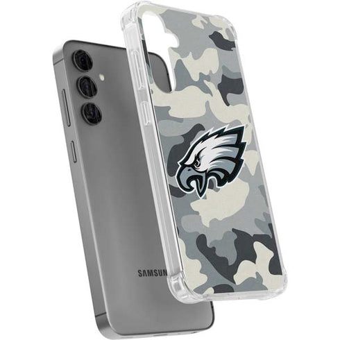 NFL Philadelphia Eagles Camo Galaxy S24 Plus Clear Case