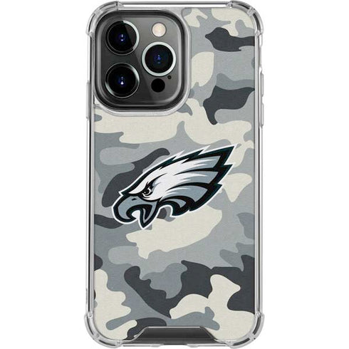 NFL Philadelphia Eagles Camo iPhone 13 Pro Clear Case
