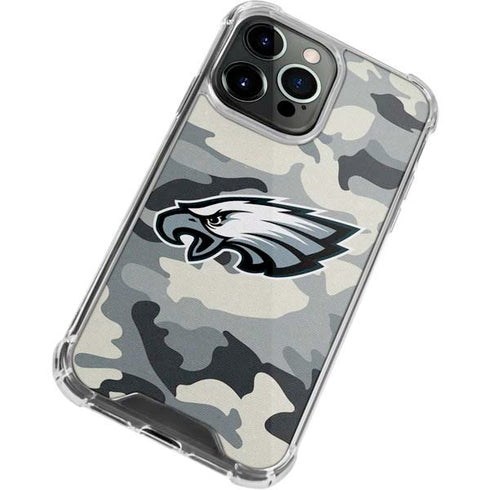 NFL Philadelphia Eagles Camo iPhone 13 Pro Max Clear Case