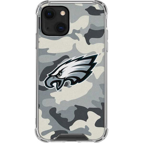 NFL Philadelphia Eagles Camo iPhone 14 Clear Case