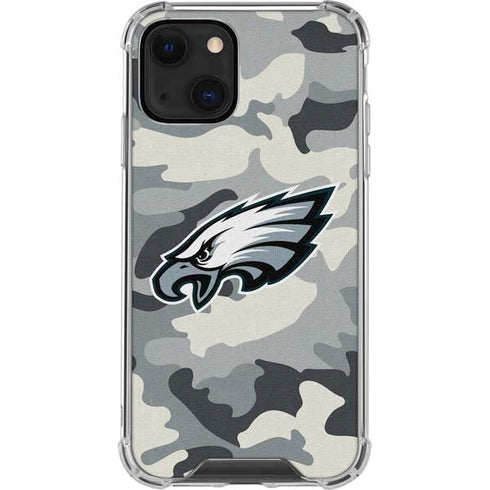 NFL Philadelphia Eagles Camo iPhone 15 Plus Clear Case