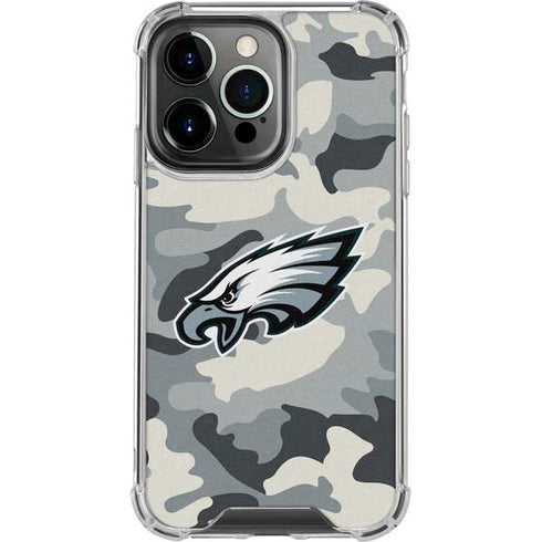 NFL Philadelphia Eagles Camo iPhone 15 Pro Clear Case