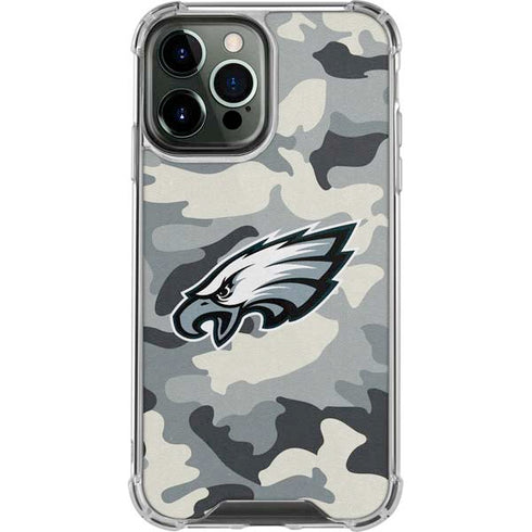 NFL Philadelphia Eagles Camo iPhone 14 Pro Max Clear Case