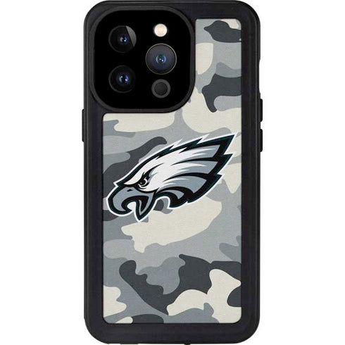 NFL Philadelphia Eagles Camo iPhone 14 Pro Waterproof Case