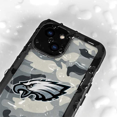 NFL Philadelphia Eagles Camo iPhone 15 Plus Waterproof Case