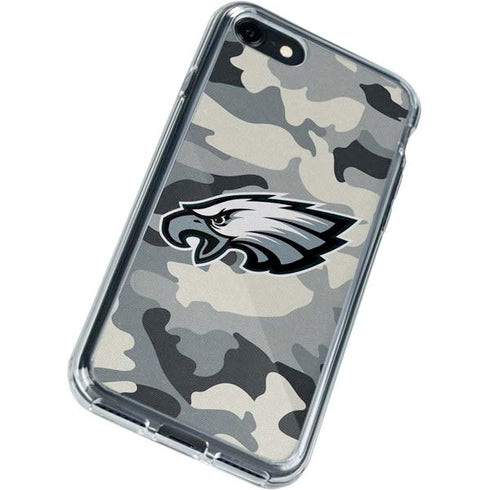 NFL Philadelphia Eagles Camo iPhone SE (2nd & 3rd Gen) Clear Case