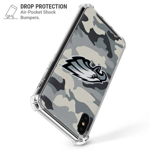 NFL Philadelphia Eagles Camo iPhone XS Max Clear Case